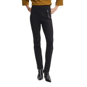 Melanie Lyne Black Women's Structured Leggings Casual Stretchy Minimalist